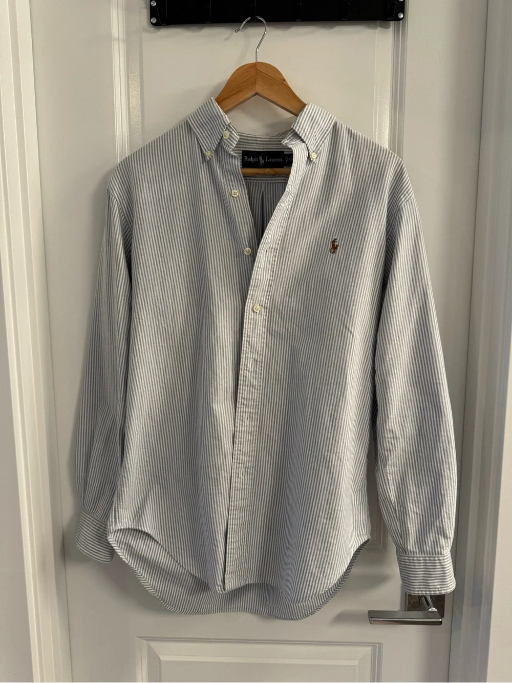 Ralph Lauren Blue Stripe Oxford Button-Down Shirt - Picture 1 of 6